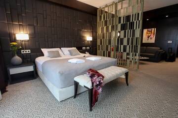 Фото номера Двухместный номер Делюкс с 1 кроватью и балконом Отель Hotel Orhideea г. Негрешти-Оаш 8