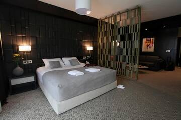 Фото номера Двухместный номер Делюкс с 1 кроватью и балконом Отель Hotel Orhideea г. Негрешти-Оаш 7